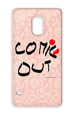 Comic Out Red Cover Case For Sumsang Galaxy S5 TPU Laughter Gifts Gay Lesbian Love Gift Idea Painting Gift Paint Effect Funny Comedy Graphic Design Ideas Writing Fun Clown Homosexual Humor Circus Nose Parody Anti-scratch