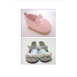 Pink Loafers. Rose Toed Mary Janes. Fit Dolls Such as American Girl