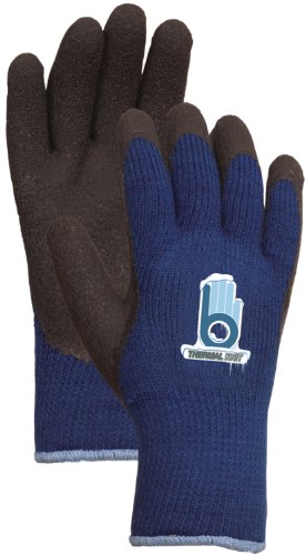 Bellingham C4005S Rubber Palm Thermal Knit Glove, Blue, Small