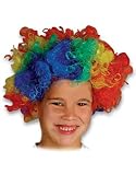 Child's Crazy Hair Rainbow Afro Clown Jester Halloween Costume Wig