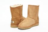 UniKoala Women's Classic Short Sheepskin Boots Chestnut