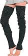 Super Long Cable Knit Leg Warmers in Black, Charcoal Heather, Burgundy and Ivory By Foot Traffic