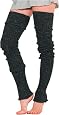 Super Long Cable Knit Leg Warmers in Black, Charcoal Heather, Burgundy, Pink and Ivory By Foot Traffic