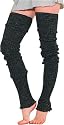 Super Long Cable Knit Leg Warmers in Black, Charcoal Heather, Burgundy, Pink and Ivory By Foot Traffic