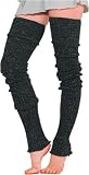 Super Long Cable Knit Leg Warmers in Black, Charcoal Heather, Burgundy, Pink and Ivory By Foot Traffic