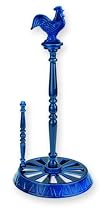 Old Dutch 051SB 2-Tone Rooster-Design Standing Paper-Towel Holder, Blue