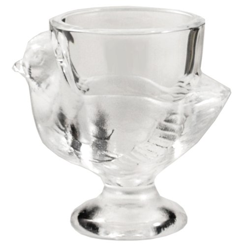 Glass Chicken Egg Cup 3 Piece Set