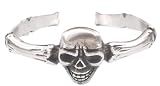 Gothic Skull & Bones Pewter Bracelet