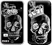 Skull King Black Design Protective Skin Decal Cover Sticker for Apple 3G iPhone