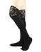 NOVAWO Women Lace Edge Non-slip Design Knee High Boot Socks (7 Colors)