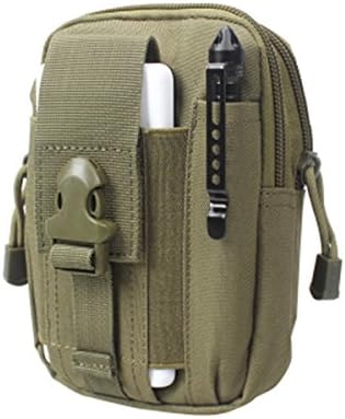 TYoung TM 1050D Nylon Velcro Army Molle Camo Bag for Mobile Phone Tactical Universal Outdoor Multi-function Belt Pouch Holster Pocket Bag Case for iPhone 6 6S Plus 5.5" - Army Green