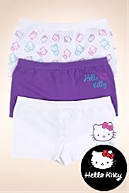 3 Pack Older Girls Hello Kitty Seamfree Glitter Shorts