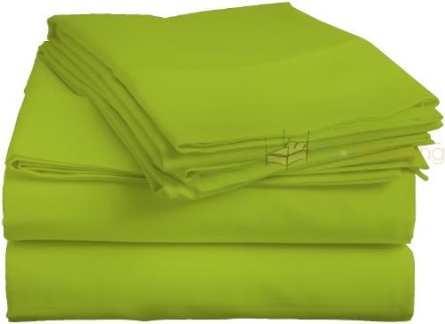 300 TC Cal-King Duvet Cover Egyptian Cotton Parrot Green Solid BY PEARLBEDDING