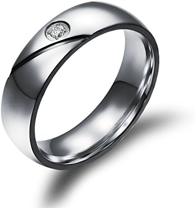 KAMOUR Jewelry 2 PCS Mens Womens Stainless Steel Crossed Love Promise Ring Couples Wedding Bands Silver Black Gold(Please Email Sizes)