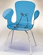 Lumisource CHR-CRADLE B Acrylic Blue Cradle Chair
