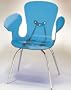 Blue Acrylic Cradle Chair