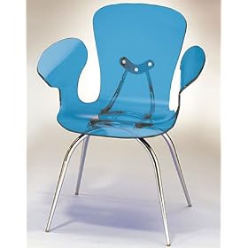 Acrylic Dining Chair - Blue