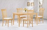 Maple Finish 5 Piece Dining Set By Coaster Furniture
