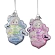 Club Pack of 12 "Baby's 1st Christmas" Snowman Hand Blown Glass Ornaments 3.5"