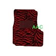 A Set of 4 Universal Fit Animal Print Carpet Floor Mats for Cars / Truck - Zebra