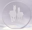 Acrylic Round Horses Cake Top