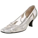 J.Renee Women's Petal Pump,Silver,7 M