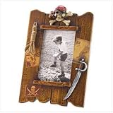 Wood Pirate Photo Frame