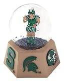 Michigan State Spartans Mascot Musical Water Globe with Hexagonal Base
