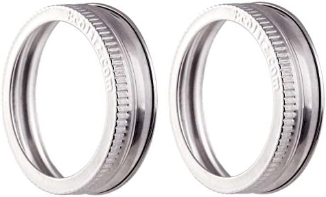 Stainless Steel Jar Bands - 2-Pack - Durable and Rust-free Canning Rings - By EcoJarz (Regular Mouth (AKA Small Mouth))