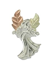 Black Hills Gold by Coleman Sterling Silver Angel Lapel Pin