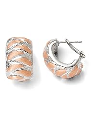 14k rhodium plated yellow gold Leslies Two tone Earrings