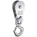 Campbell 7339794 Drop Side Steel Snatch Block with Fixed Hook, Galvanized Zinc, 16000 lbs Load Capacity, 6" Sheave