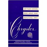 1951 1952 CHRYSLER NEW YORKER IMPERIAL Owners Manual by Chrysler