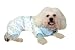 Paw Print PJ's - Pastel with Blue Trim / XX-Small