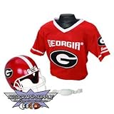 Georgia Bulldogs NCAA Football Helmet and Jersey Set