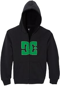 DC Shoes - Sudadera con logo con cuello redondo de manga larga para niño, talla M (Taille Fabricant : M) - talla francesa, color negro