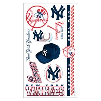 Childrens Toyshop  Sporting Goods : New York Yankees Temporary Tattoos