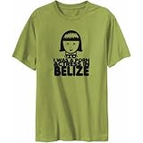 T-Shirt Mens Olive Green  I WAS A PORN ACTRESS IN Belize  Countries