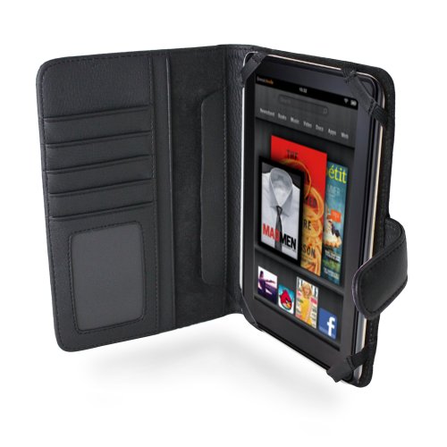 MiTAB Genuine Black Napa Leather Flip Open Book 