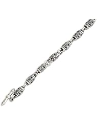 Sterling Silver Antiqued Bracelet - 8.5 Inch