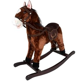 Jolly Ride Brown Rocking Horse Pony With Sound New