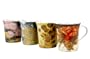Konitz Les Fleurs Chez 12-Ounce Mugs, Set of 4, Assorted Designs
