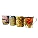 Konitz Les Fleurs Chez 12-Ounce Mugs, Set of 4, Assorted Designs