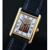 Vintage Antique watch: Pre-owned Ladies Cartier Watch Vermeil TRI-GOLD DIAL Swiss Manual Wind... by Cartier