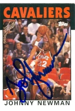 Johnny Newman Autographed/Hand Signed Basketball card (Cleveland Cavaliers) 1993 Topps Archives #83