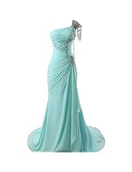 One Shoulder Beaded Evening Dress/Prom Dress 