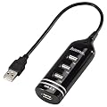 Hama USB 2.0 Hub 1:4,black,bus-powered