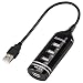 Hama 4-Port USB-2.0 Hub ohne Netzteil, schwarz
