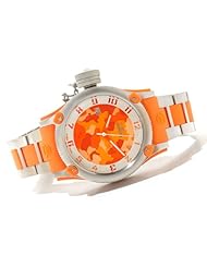 Invicta Womens 11533 Russian Diver Orange Camouflage Dial Stainless Steel Orange Polyurethane Watch