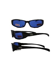 NEW ATTITUDES - Stylish Sunglasses - Blue Lenses, GLOSS Black Frame by Global Vision Eyewear